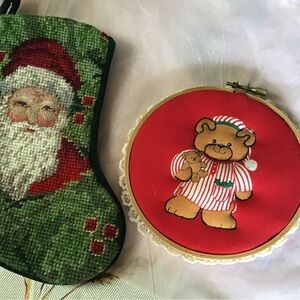 Christmas Stocking and Embroidery Hoop Set